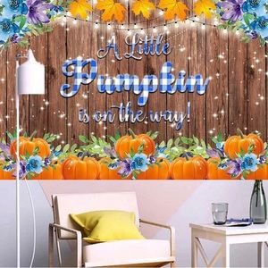 Baby Shower Party Banner Photo Backdrop Our Little Pumpkin is on The Way NEW